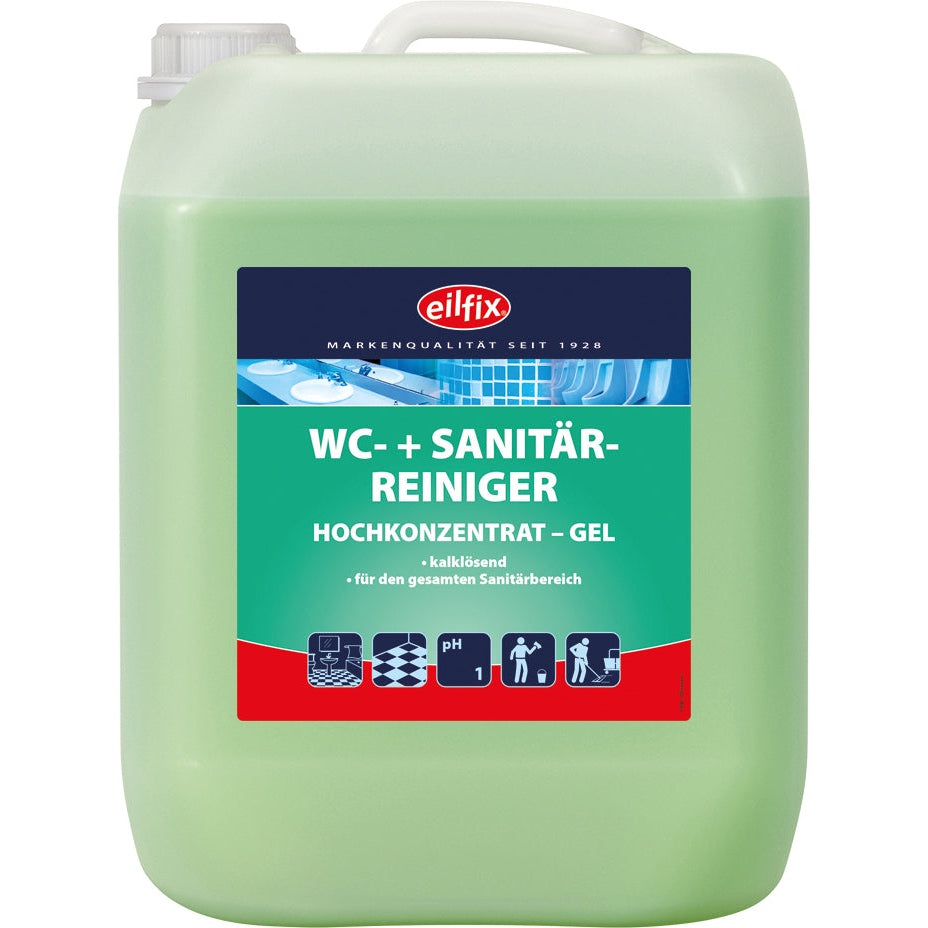 EILFIX WC + SANITÄRREINIGER (WC-Grün) Hochkonzentrat Gel Inhalt: 10 Liter Kanister