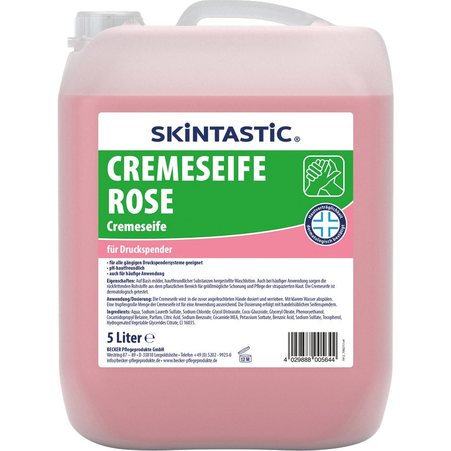 Skintastic CREMESEIFE ROSÉ Cremeseife für Druckspender Inhalt: 5 Liter Kanister