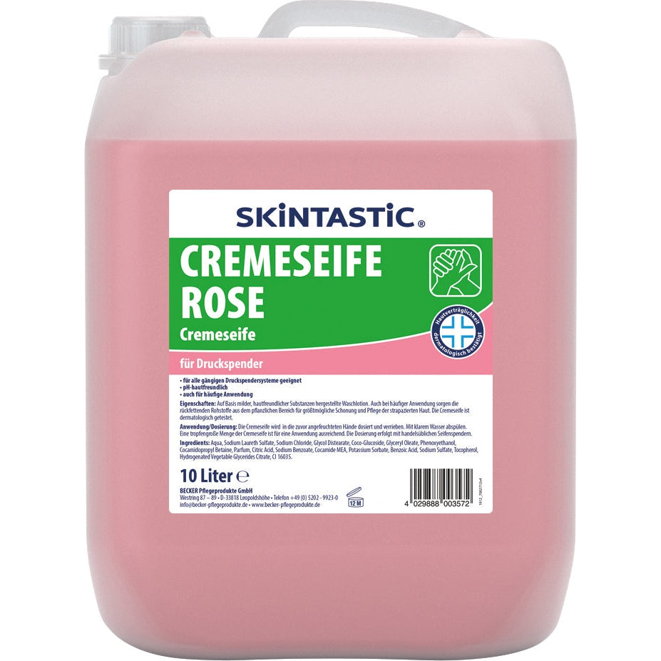 Skintastic CREMESEIFE ROSÉ Cremeseife für Druckspender Inhalt: 10 Liter Kanister