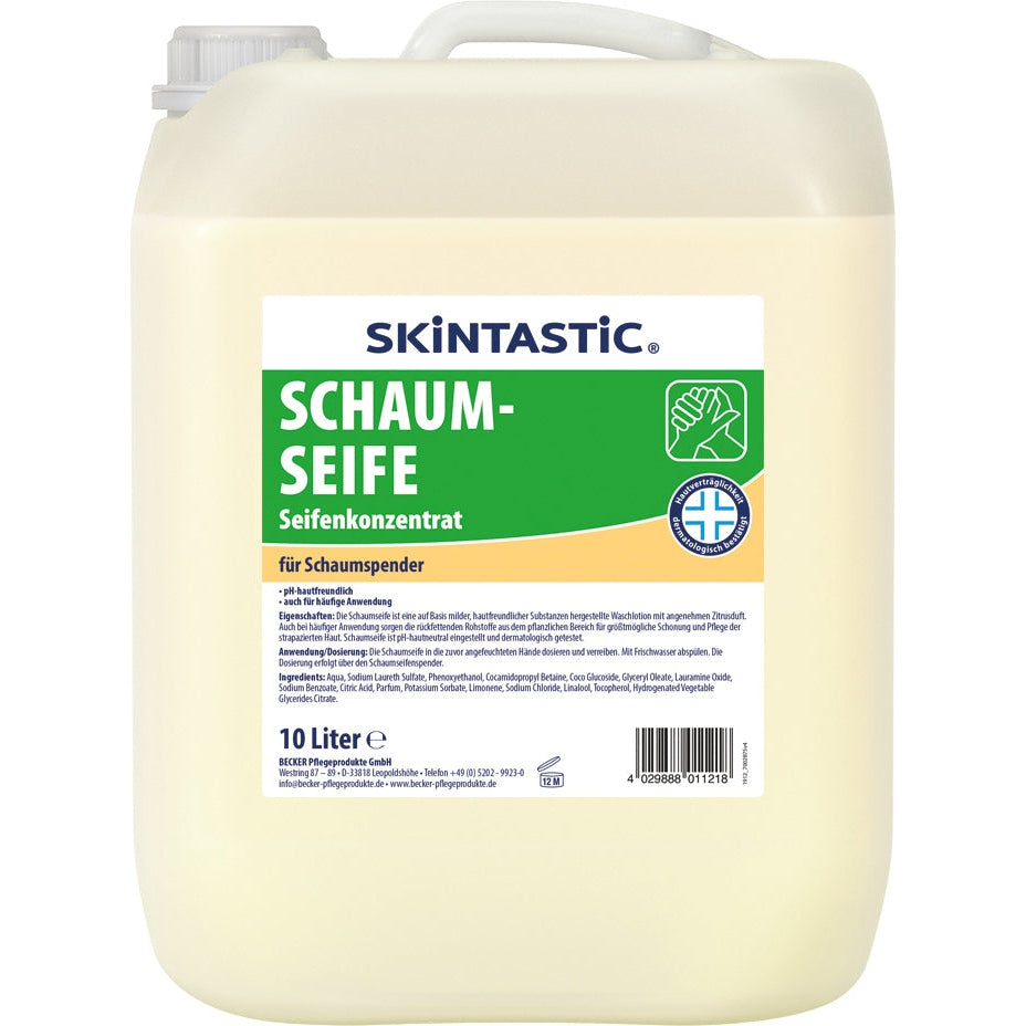 Skintastic SCHAUMSEIFE Seifenkonzentrat für Schaumspender Inhalt: 10 Liter Kanister