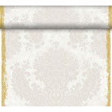 Duni Dunicel Tête-à-Tête-Motiv-Tischläufer, Royal White, 0,40 x 24 m