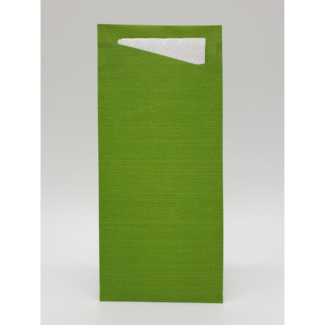 Duni Bestecktaschen 8,5 x 19 cm Sacchetto Farbvariante: leaf green / weiß