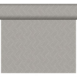 Duni Dunicel Tête-à-Tête-Tischläufer, Motiv Woven, 0,40 x 24 m Farbvariante: Granite Grey