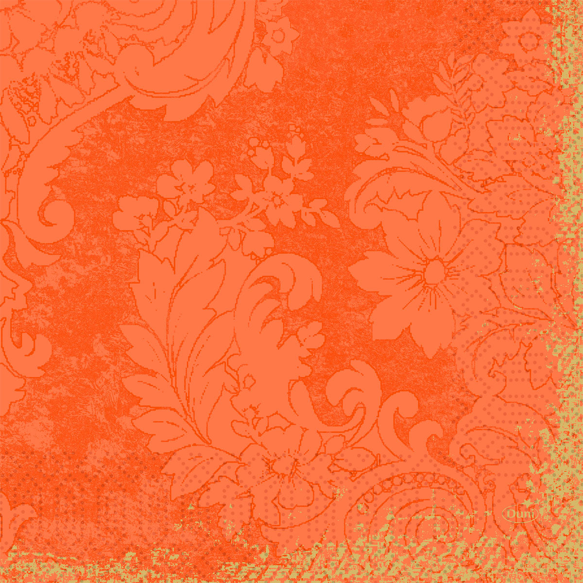 Duni Tissue-Motiv-Serviette 33 x 33 cm, Royal Sun Orange