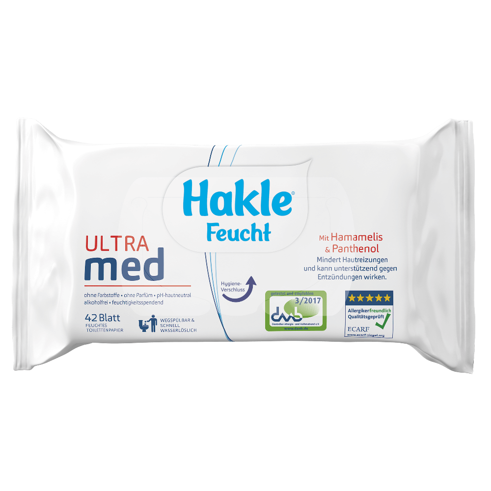 Hakle ultra MED feuchtes Toilettenpapier