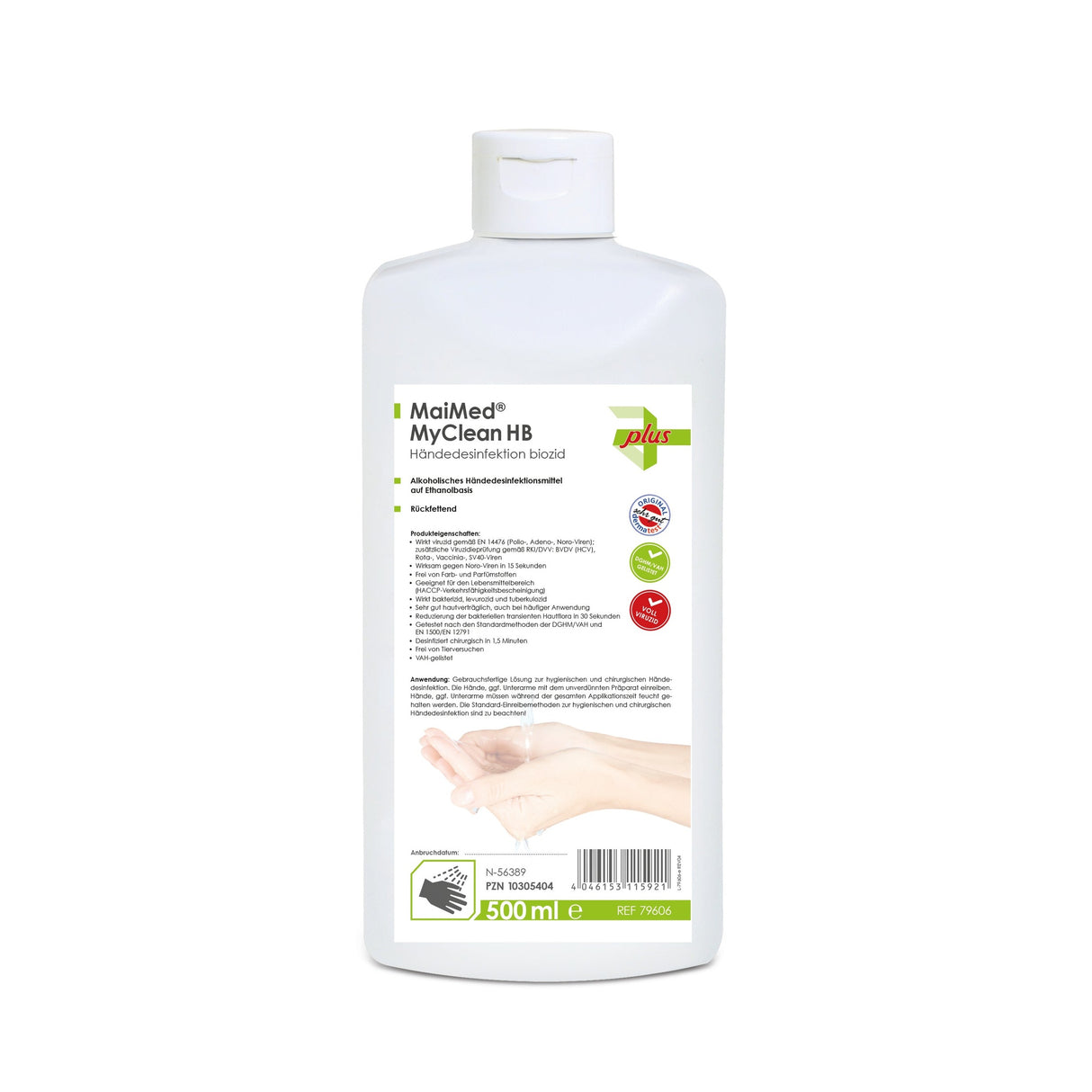 MaiMed MyClean HB Händedesinfektion biozid Inhalt: 500 ml Flasche