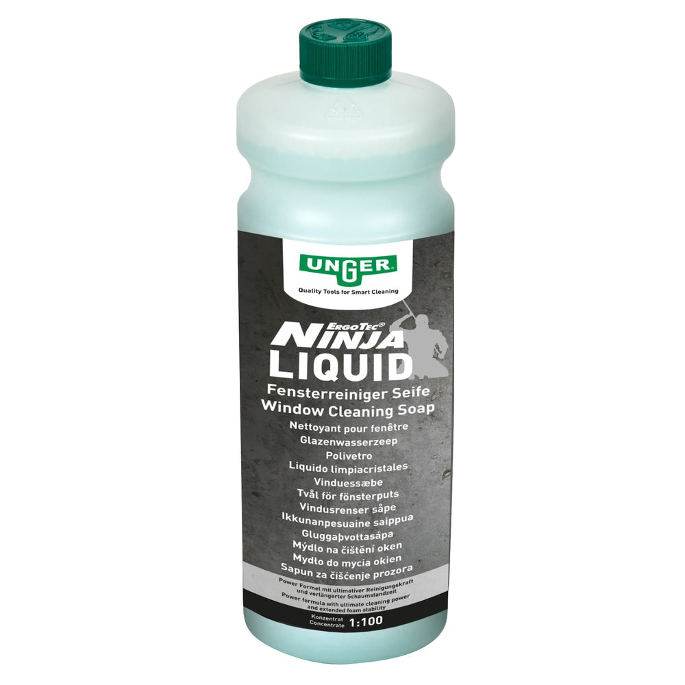 UNGER NinJa Liquid Fensterreinigungsseife 1 Liter