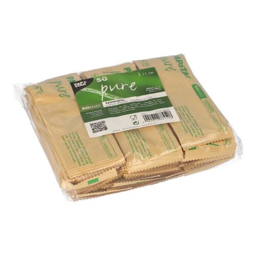 PAPSTAR Holz-Kaffeelöffel "pure", einzeln in Papier verpackt