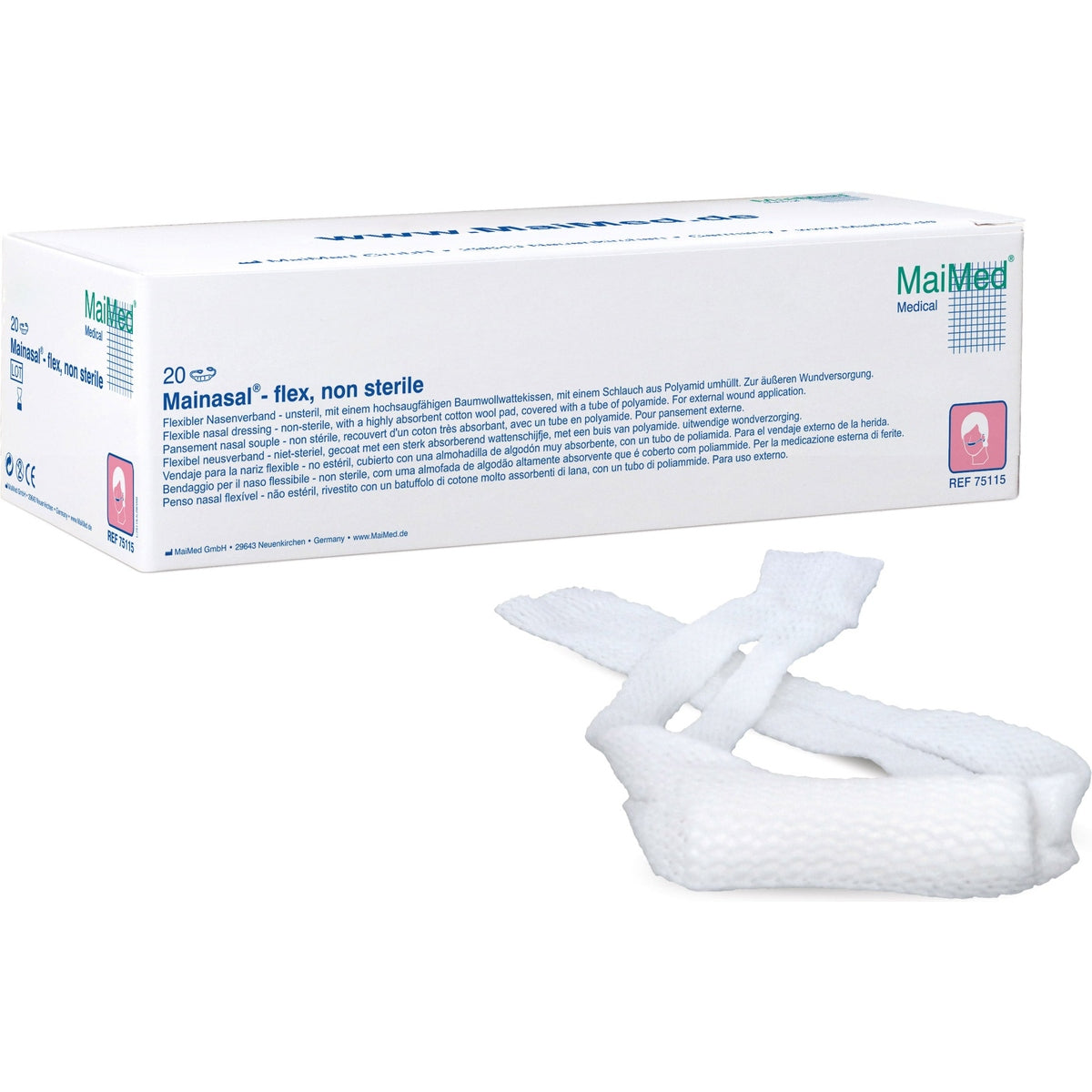 MaiMed Mainasal flex flexibler Nasenverband unsteril 7 cm, lang Ø 3 cm