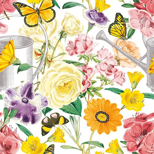 Nouveau Motiv-Servietten "Flower Garden"