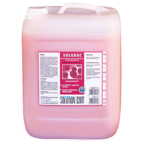 Solution SOLUBAC reinigender Geruchskiller Inhalt: 10 Liter Kanister