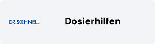 Logo der Marke Dr. Schnell mit dem Text "Dosierhilfen" für innovative Dosierlösungen.