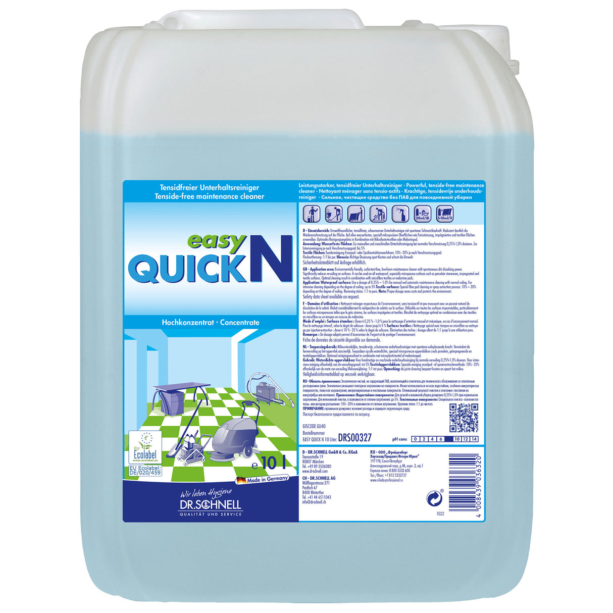 Dr. Schnell Easy Quick N tensidfreier Universalreiniger Inhalt: 10 Liter Kanister