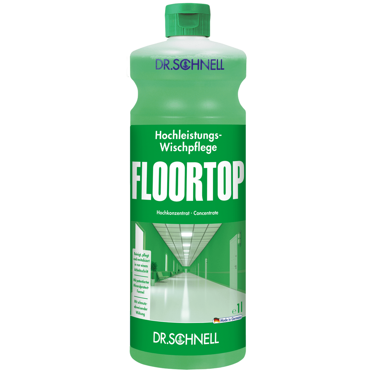 Dr. Schnell Floortop Hochleistungswischpflege Inhalt: 1 Liter Flasche