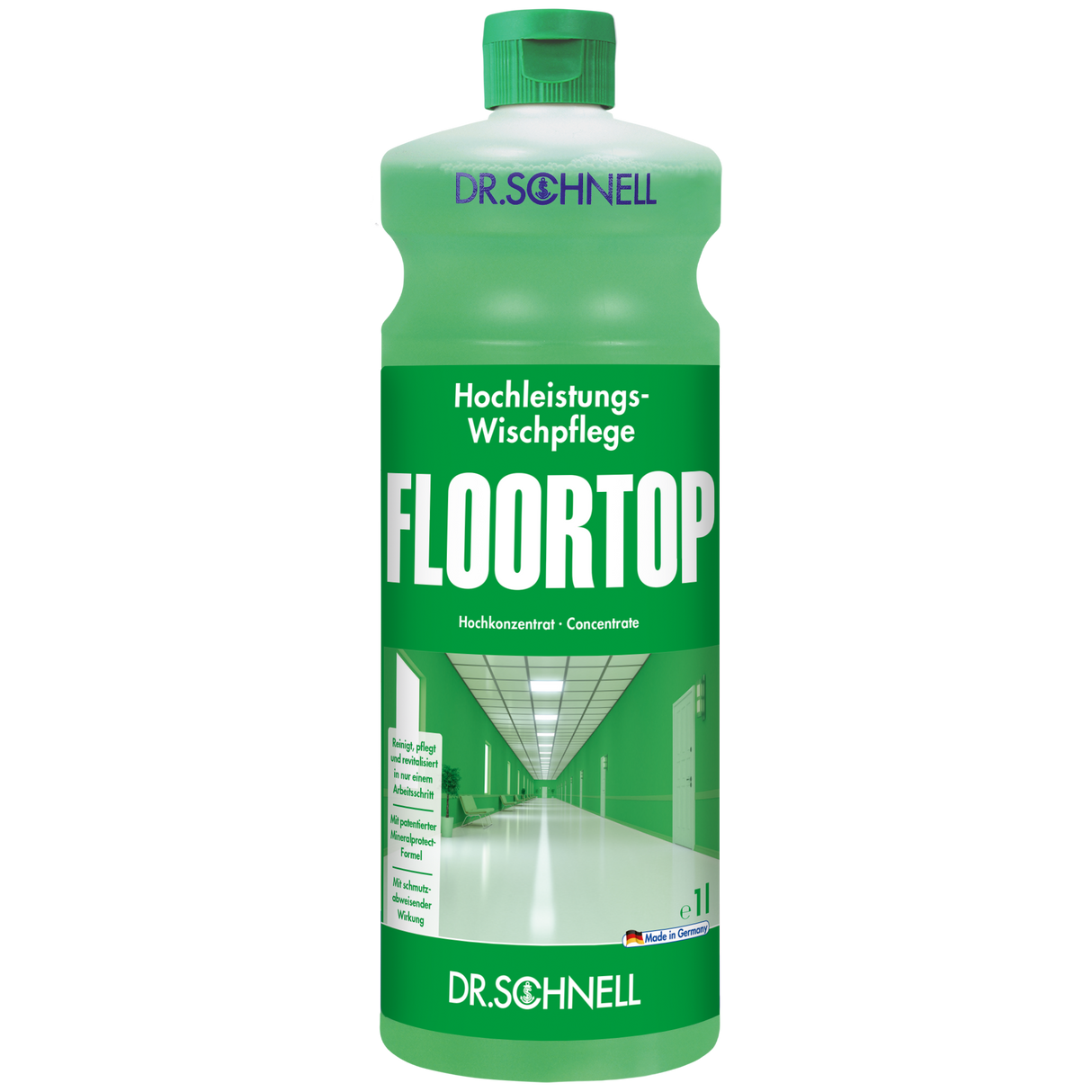 Dr. Schnell Floortop Hochleistungswischpflege Inhalt: 1 Liter Flasche