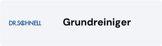 Logo und Schriftzug von Dr. Schnell für Grundreiniger, einem Reinigungsprodukt in deutscher Sprache.