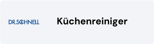 Dr. Schnell Küchenreiniger Logo mit klarem Schriftzug für effektive Küchenreinigung.