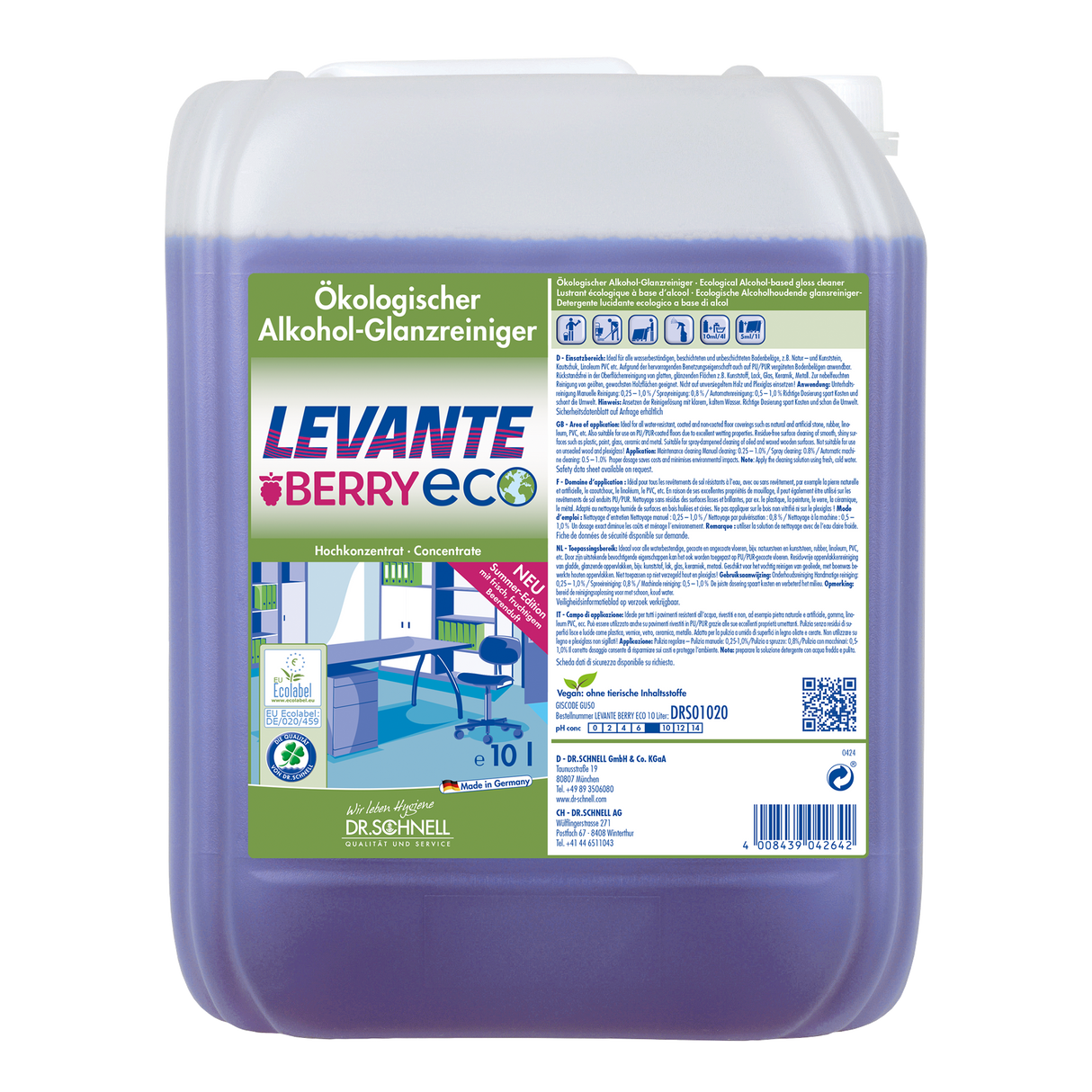 Dr. Schnell Levante Berry Inhalt: 10 Liter Kanister