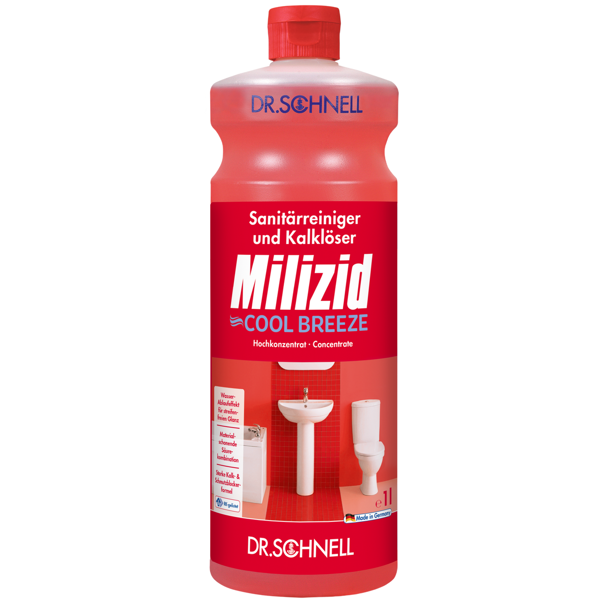 Dr. Schnell Milizid Cool Breeze Sanitärreiniger Inhalt: 1 Liter Flasche