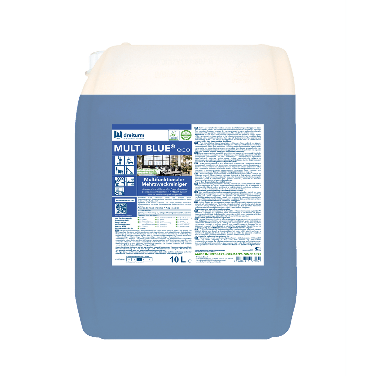 Dreiturm Multi Blue Eco Allzweckreiniger Inhalt: 10 Liter Kanister