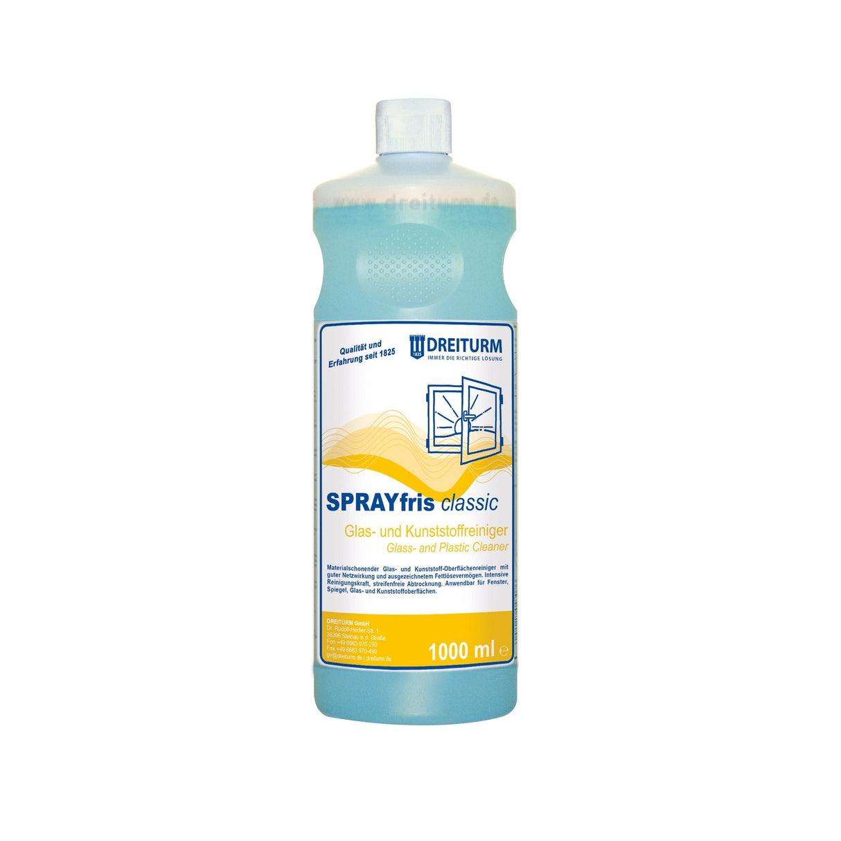 Dreiturm SPRAYfris classic Glas- und Kunststoffreiniger Inhalt: 1 Liter Flasche