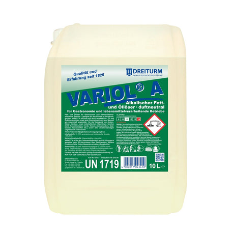 Dreiturm VARIOL A alkalischer Fett- und Öllöser Inhalt: 10 Liter Kanister