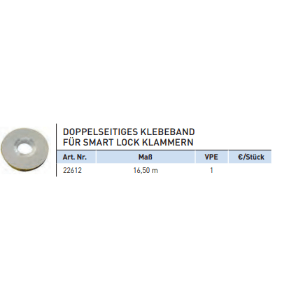 Doppelseitiges Klebeband für Smart Lock Klammern