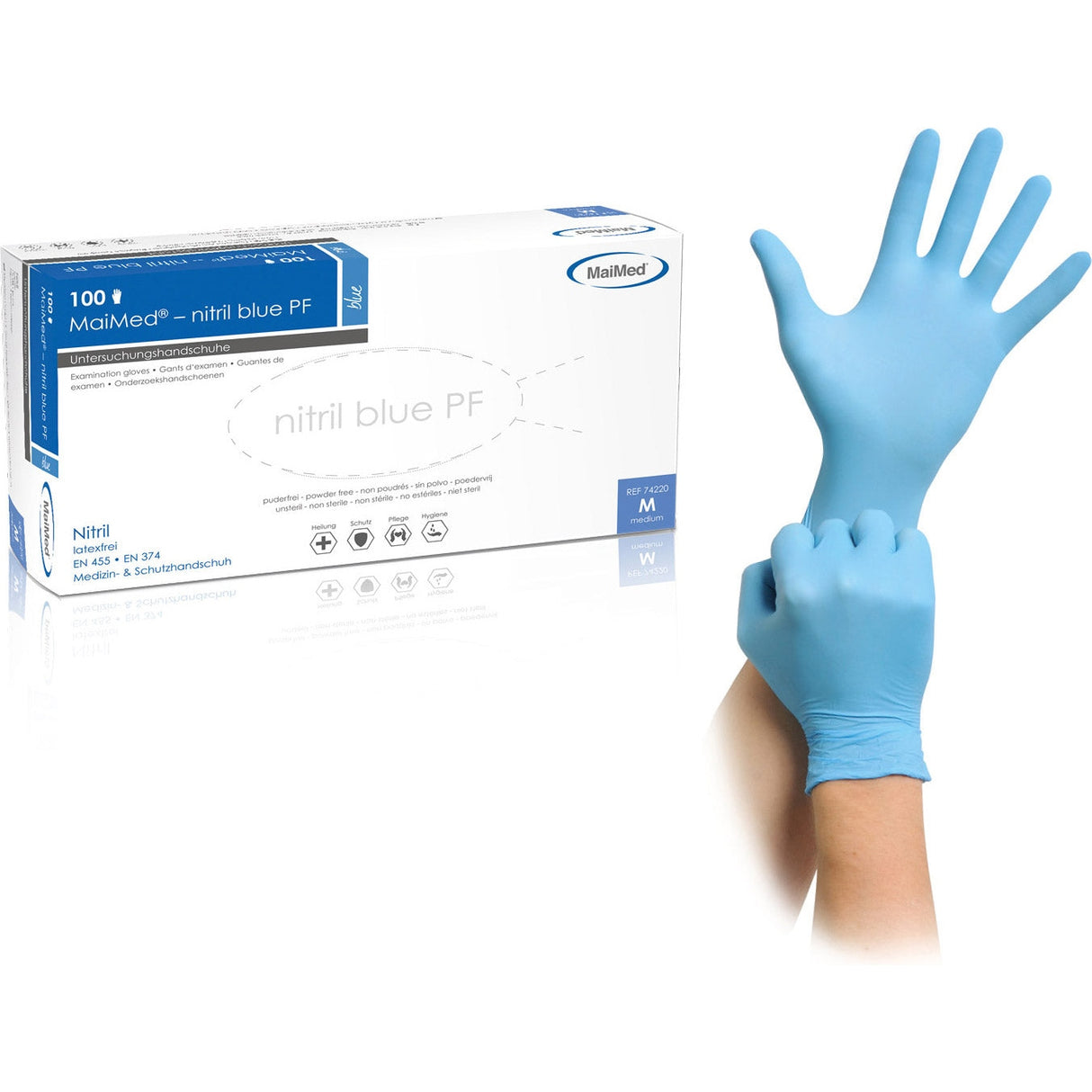 MaiMed nitril blue Einmalhandschuhe puderfrei