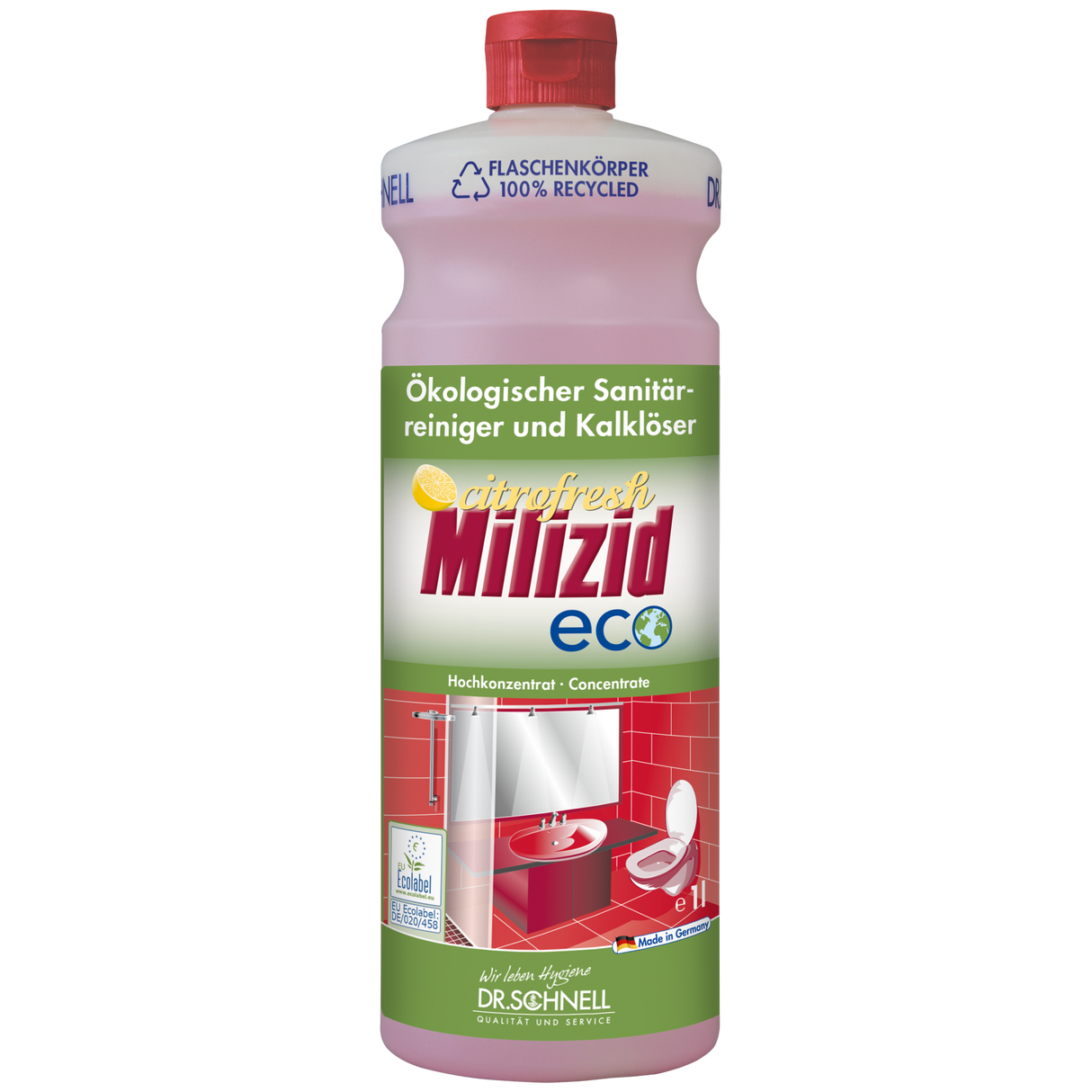 Dr. Schnell Milizid Citrofresh Eco Sanitärreiniger Inhalt: 1 Liter Flasche