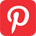 Pinterest-Logo auf rotem Hintergrund.