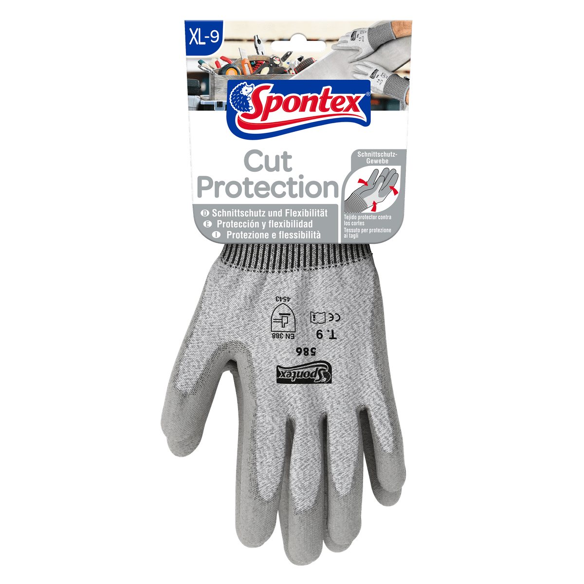 Spontex Cut Protection Arbeitshandschuhe Größe: Gr. 9