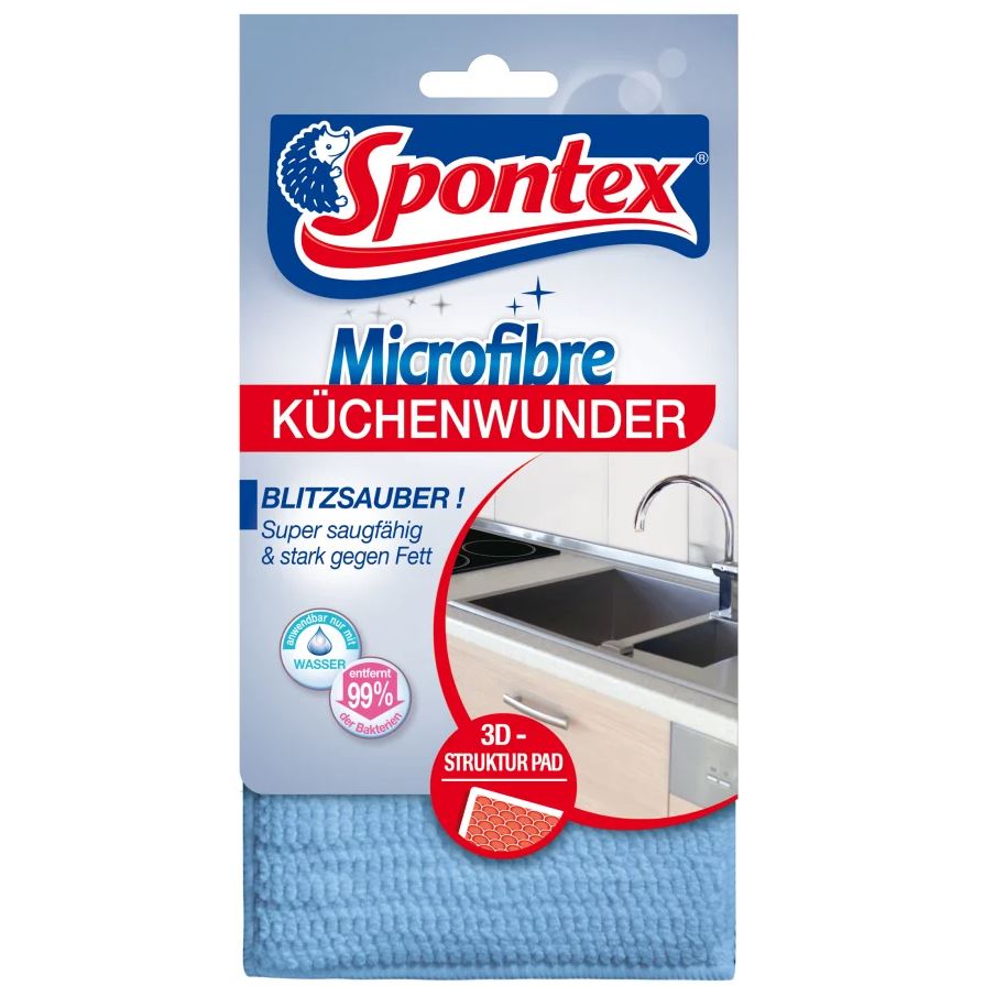 Spontex Microfibre Küchenwunder 3D Mikrofasertuch