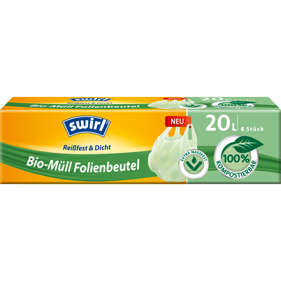 swirl Bio-Mülleimerbeutel kompostierbar grün 20 Liter