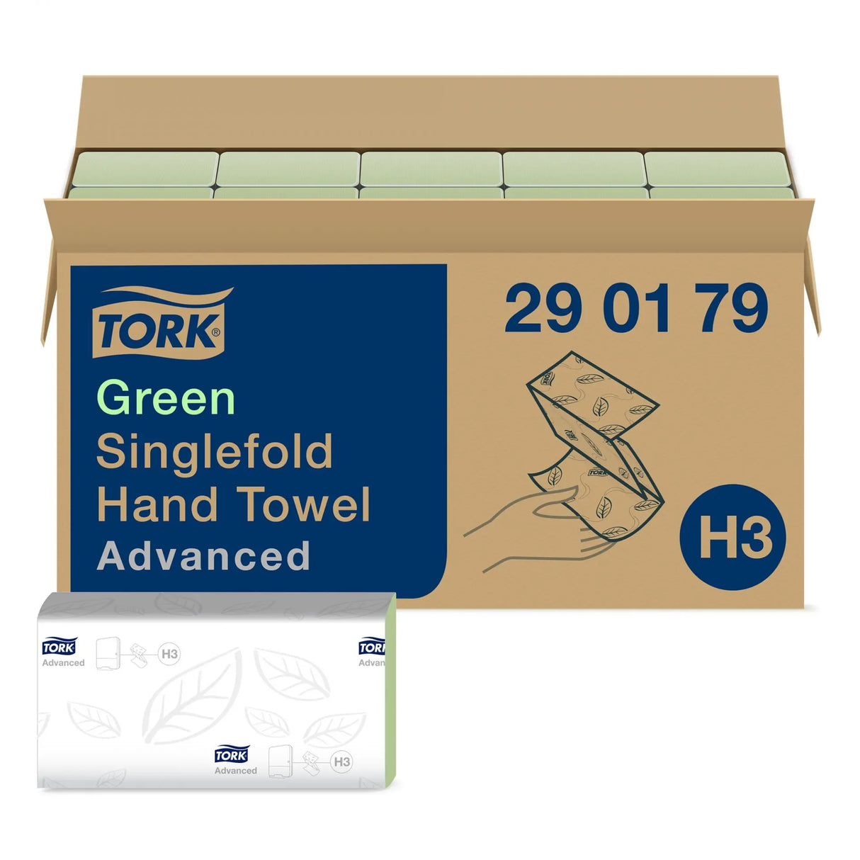 Tork green zigzag towels 290179